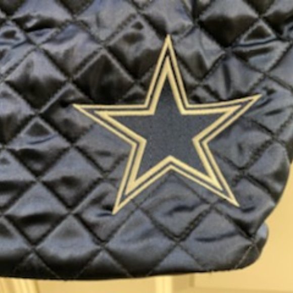 NWT * DALLAS COWBOYS Dark BLUE QUILTED TOTE Bag PURSE - Picture 2 of 9
